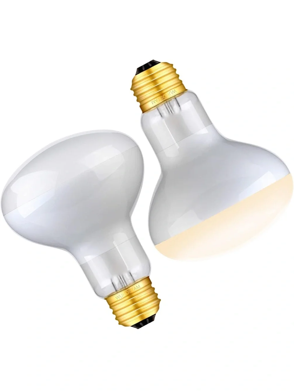 WUHOSTAM 2 Pack 75W Reptile UVA Infrared Heat Lamp Spot Bulb Soft White Light